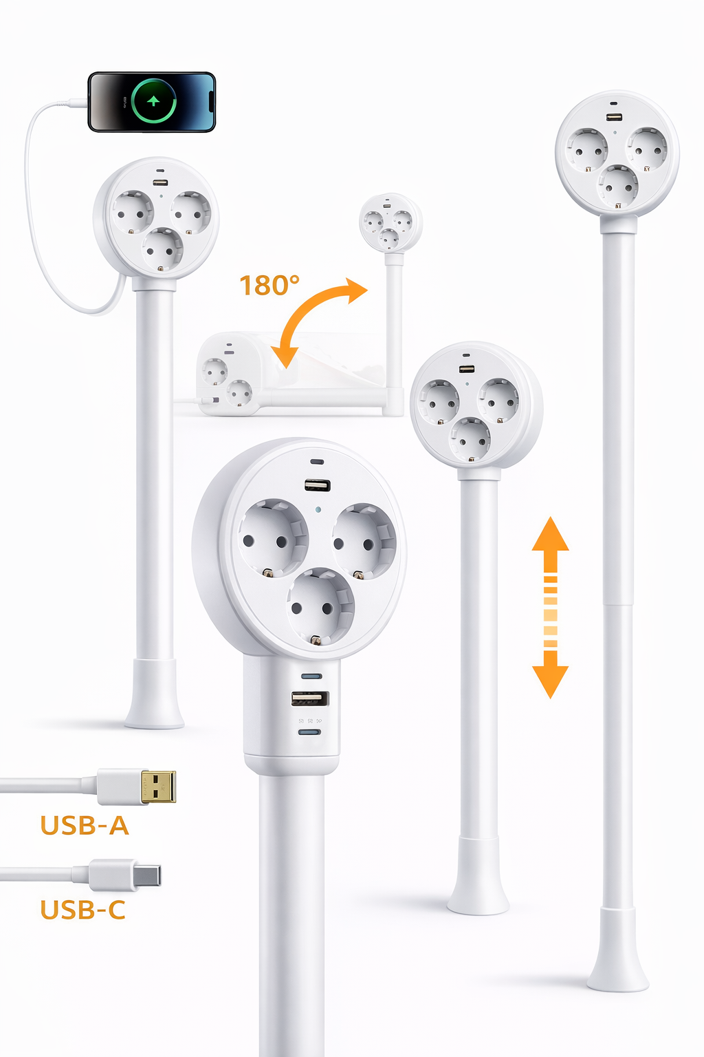 VoltFlex Hub | Multi-conexiones 5 en 1 solo adaptador.